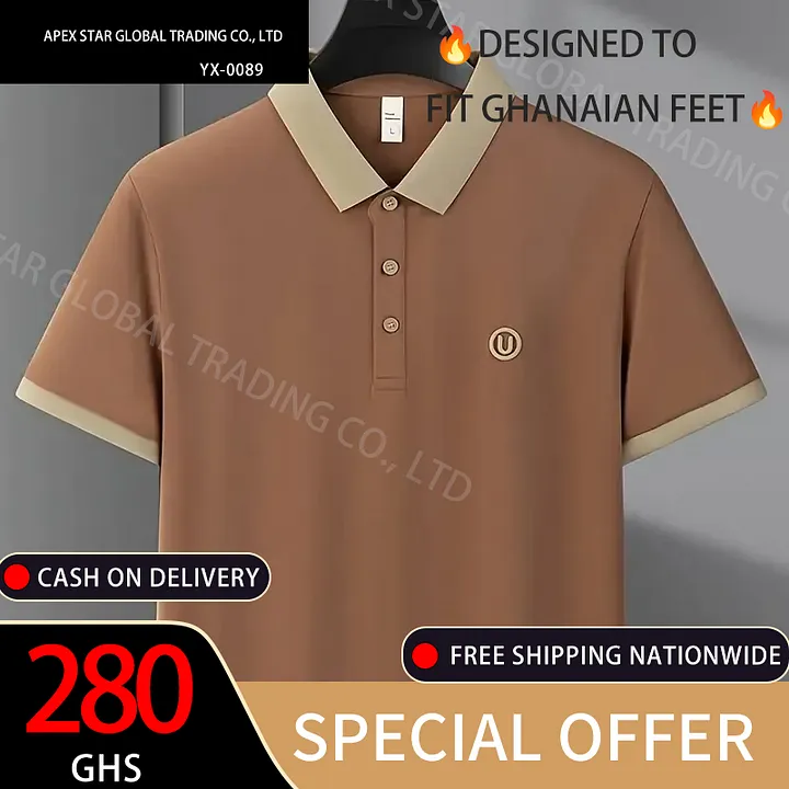 Men's Golf Shirt With Embroidered Design, Casual Slightly Stretch Button Up Golf Shirt, Men's Clothing For Summer Outdoor