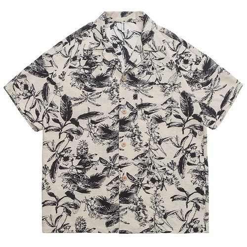 Summer loose short-sleeved floral shirt