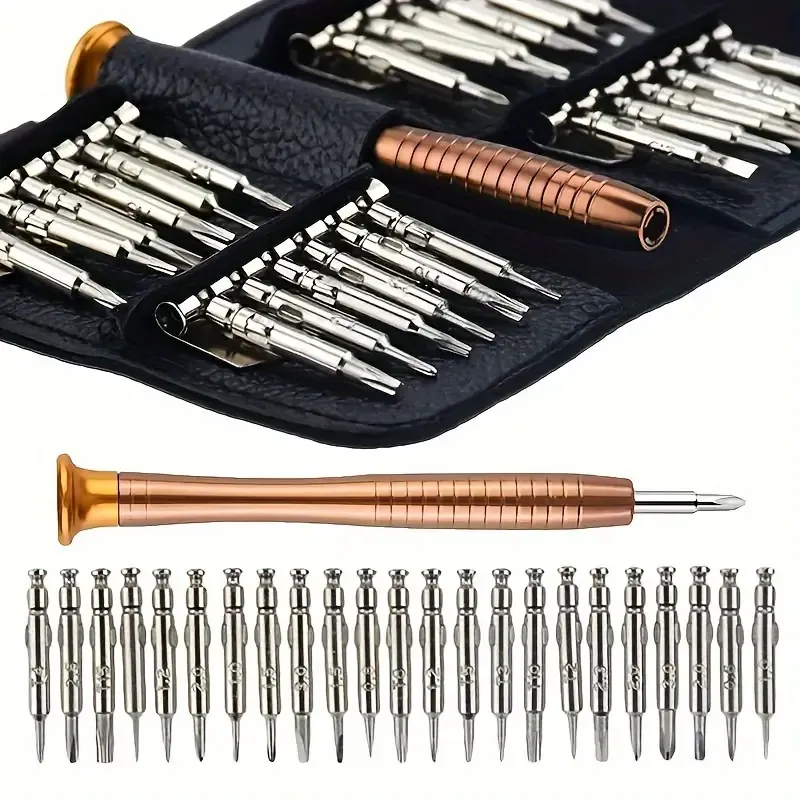 25in 1 Precision Screwdriver Set, Repair Tool Kit, Small Screwdriver Set, Star Y-type Flat-blade Triangle Screwdrivers For Mobile IPhones Laptop Glasses