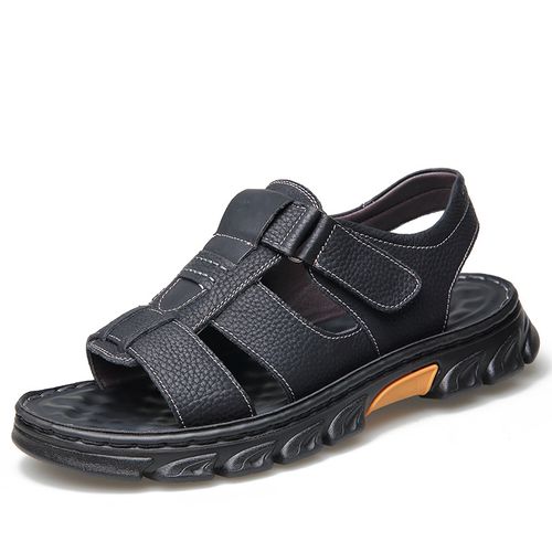 Beach shoes, casual men's shoes, thick-soled, Velcro fastening shoes