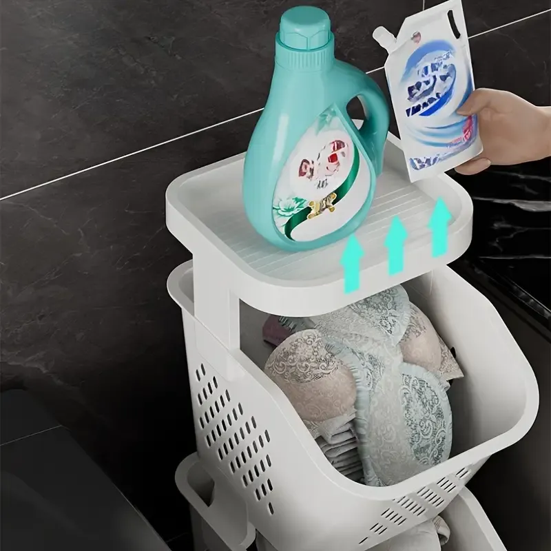Hamper With Detachable Trash Bin