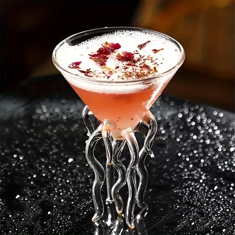 Octopus-Inspired Glass Cocktail Cup