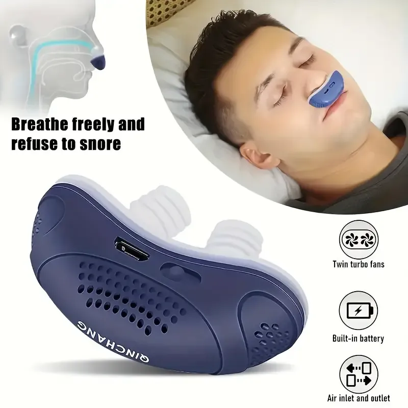 Compact Rechargeable Anti Snoring Device  Easy