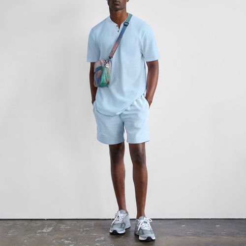 Linen Henley Short Sleeve T-Shirt Set