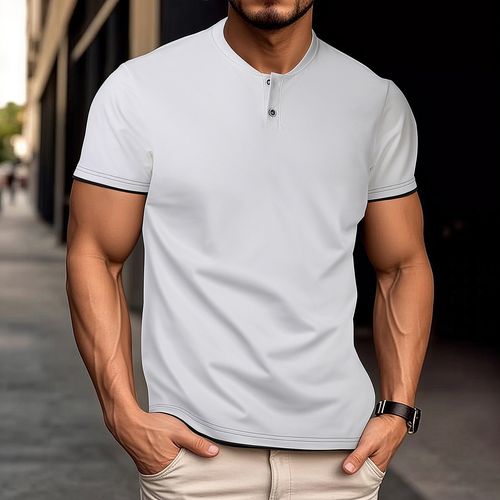 Casual sports T-shirt thin breathable cool loose sweatshirt men