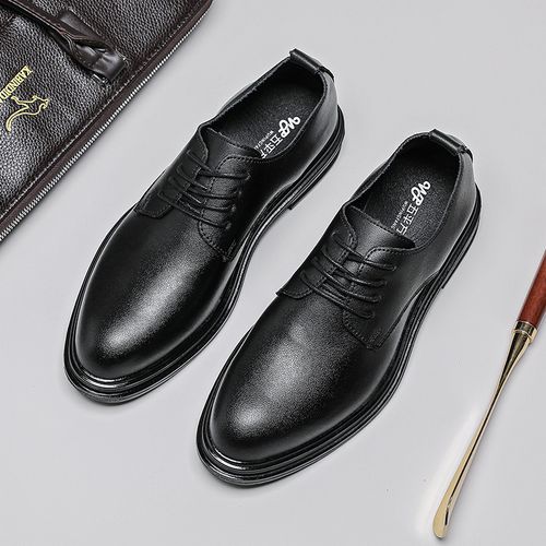Black groom business formal shoes