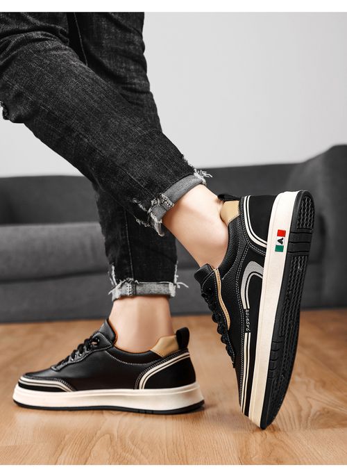 New style casual men's leather letters fashion soft sole casual shoes