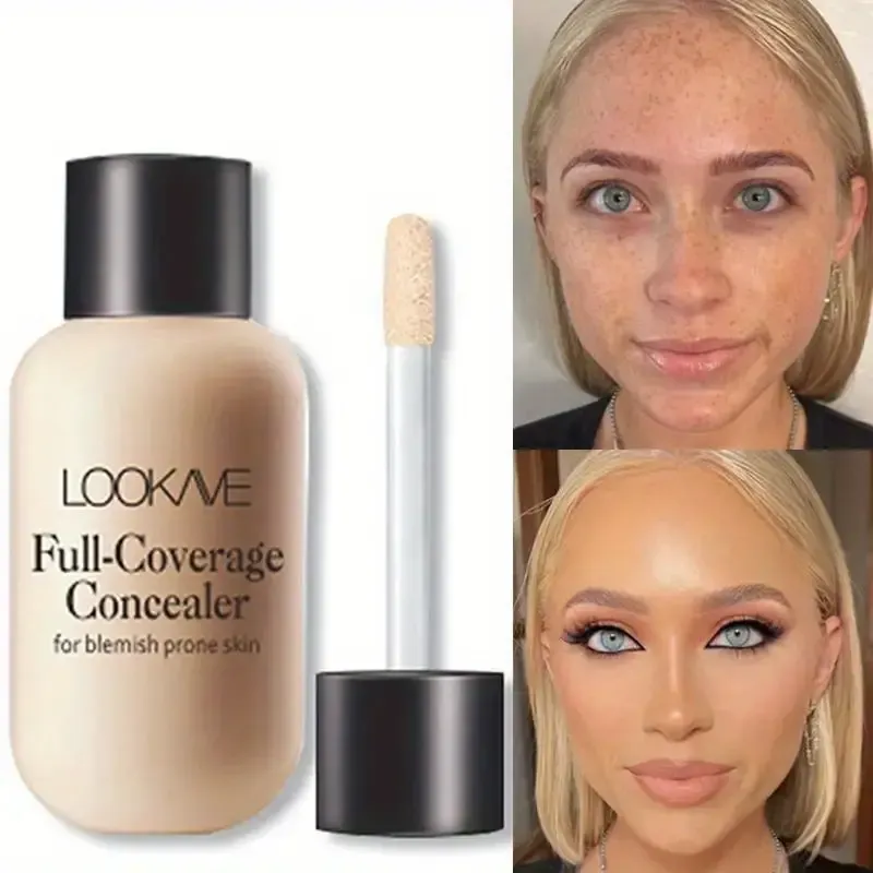 Lightweight Small Mini Bottle Liquid Concealer - Full Coverage For Acne, Dark Circles, And Blemishes, Travel Size
