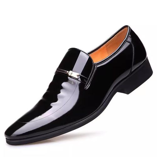 Pointed business leather shoes