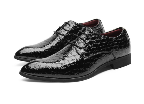 Shiny casual leather shoes for men busi