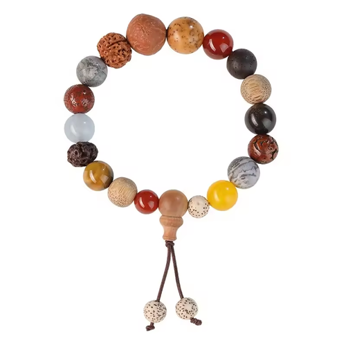 🔥2024 HOT SALE --Prayer 18 Seeds Duobao Hand String Vajra Bodhi Obsidian Buddha Beads 18 Seeds Bracelet Jewelry
