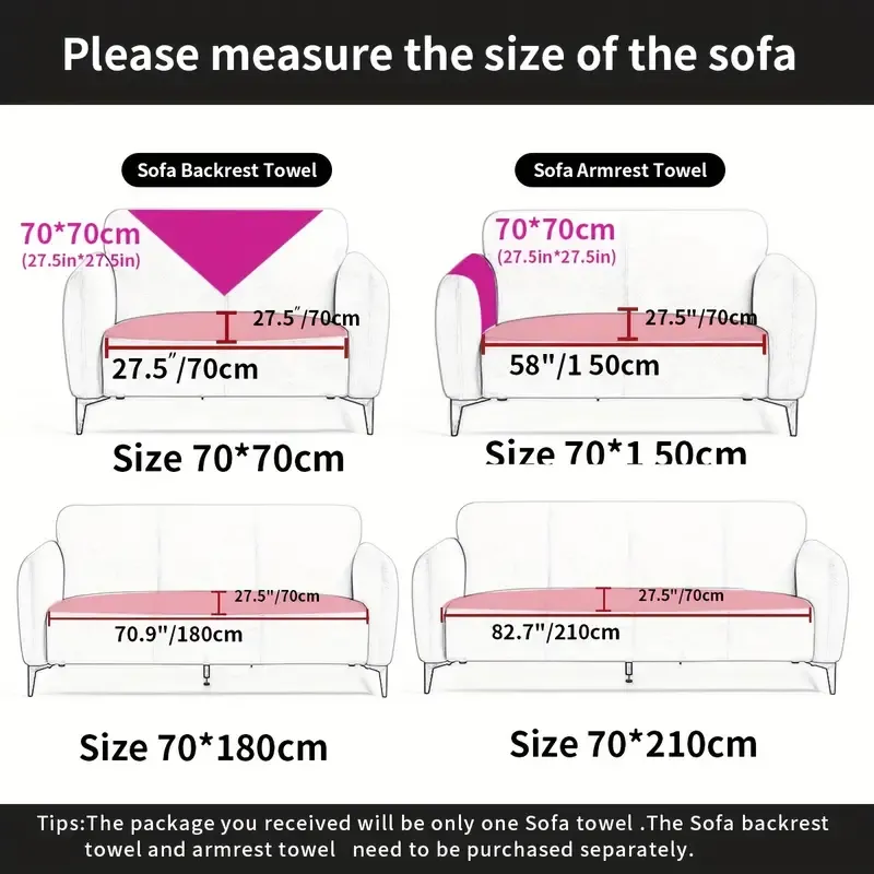 1pc Chenille Sofa Slipcover, Non-slip Sofa Cover, Couch Cover Four Seasons Universal Furniture Protector For Bedroom Office Living Room Home Decor