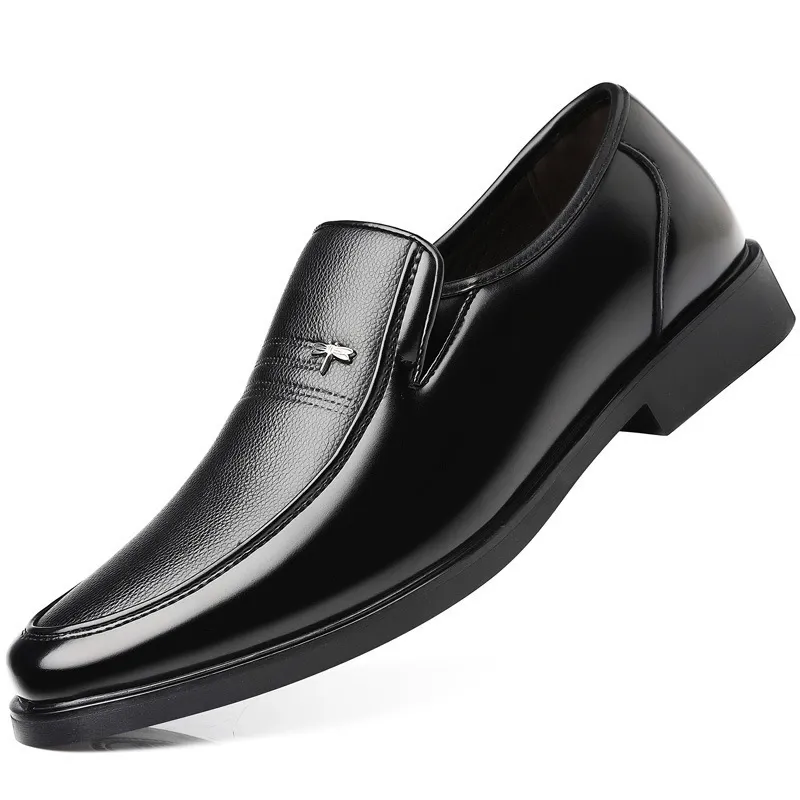 Breathable thin black men's shoes