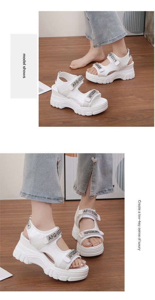 mouth outer wear thick-soled wedge sandals
