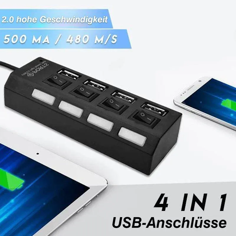 🔥High speed USB hub with multiple ports