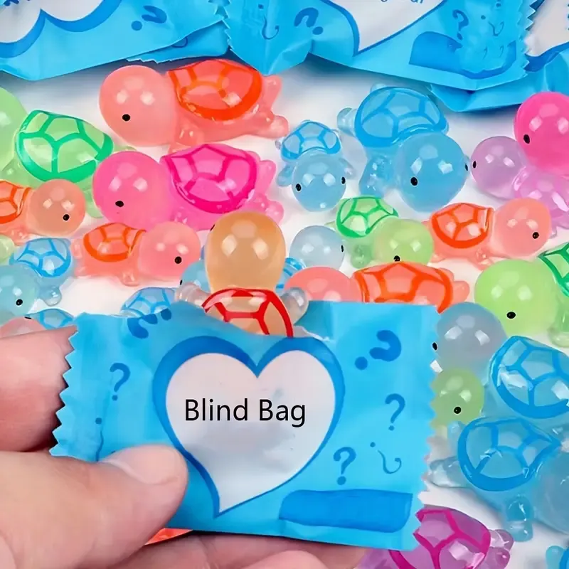 25pcs Glow-in-the-Dark 3D Turtle Blind Bags