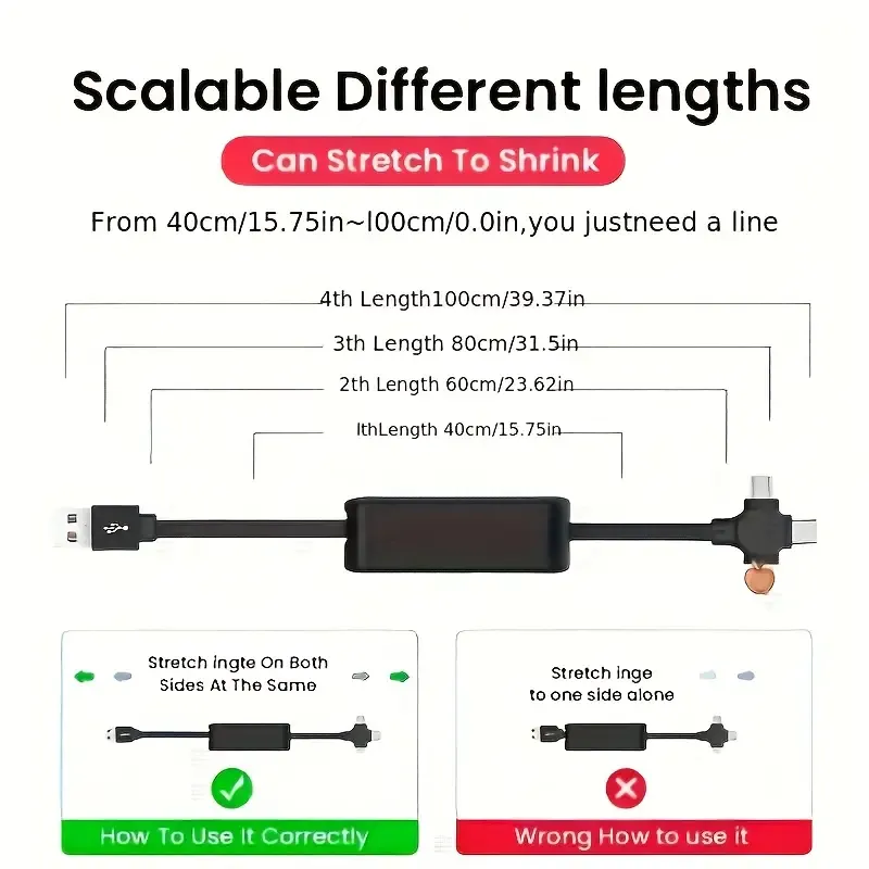 3-in-1 Retractable Multi-Function Charging