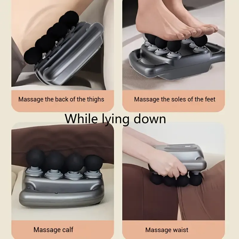 8-Head Flesh Gun Massage Gun, USB Rechargeable, Full Body & Neck Massage, Ideal Gift for Athletes, Friends, Family, Halloween & Christmas, Plastic, Home Use, Bath & Shower Accessory, Body Fat Massage Tool, 2000mAh Lithium Battery, USB Charging