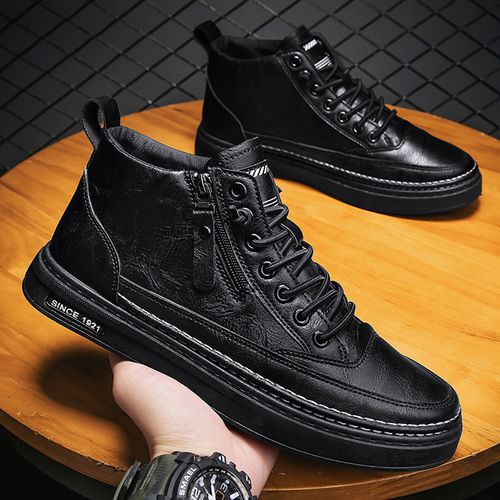 High top thick sole height increasing shoes