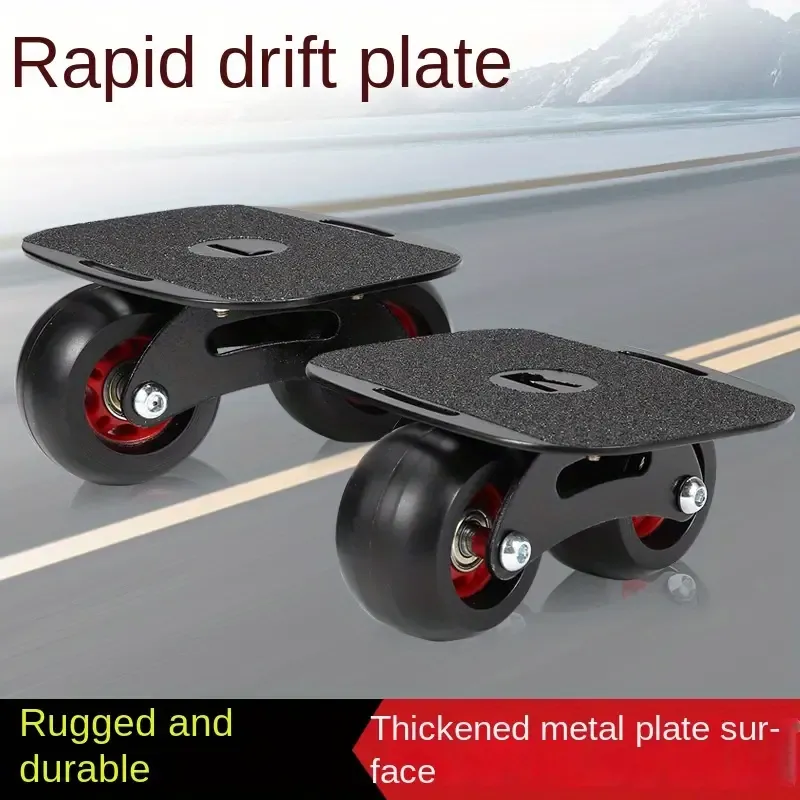 Beginner-Friendly Split Skateboard - Detachable, Road Wheel Design for Adults & Youngsters, Black