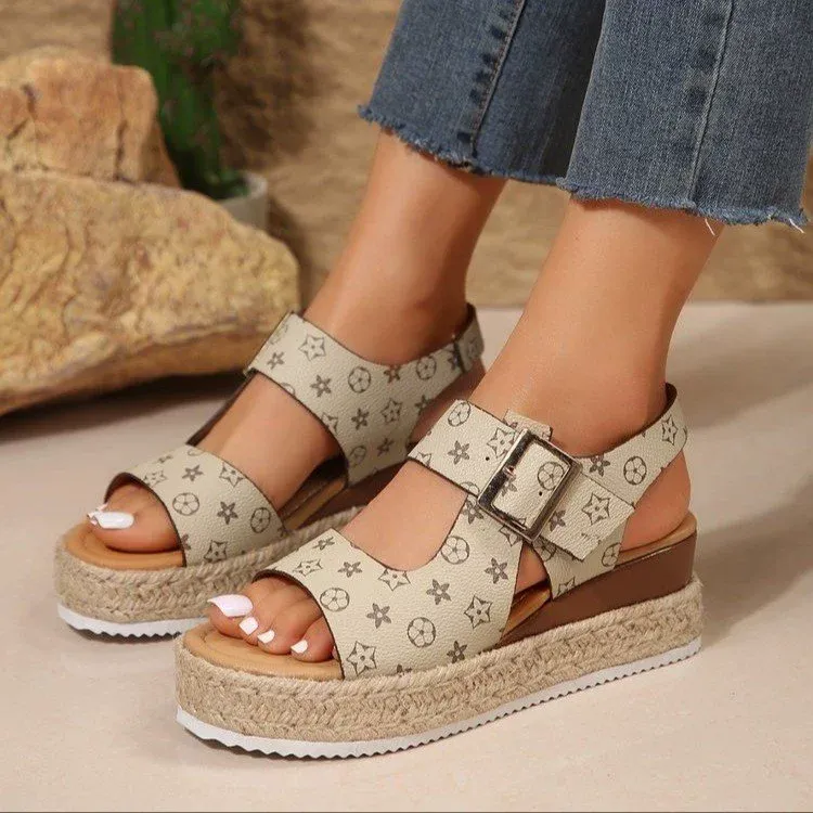 rubber open-toe platform shoes for women