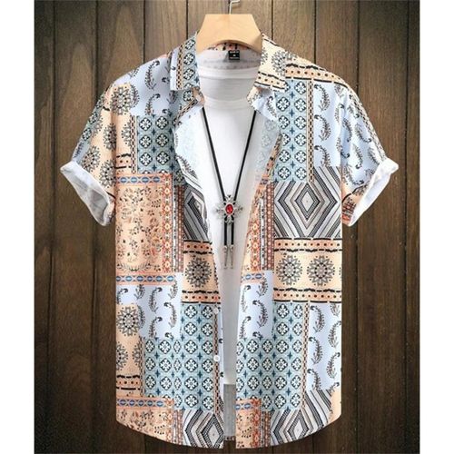 Hawaiian men's shirts, fashionable casual tops, Harajuku clothing