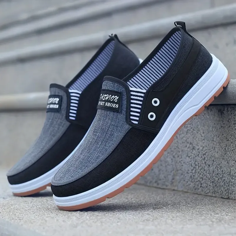 Slip On Casual Shoes For Men's Outdoor Activities, Non Slip Comfy Low Top Sneakers For Outdoor Walking Camping Park Workout, Spring And Summer