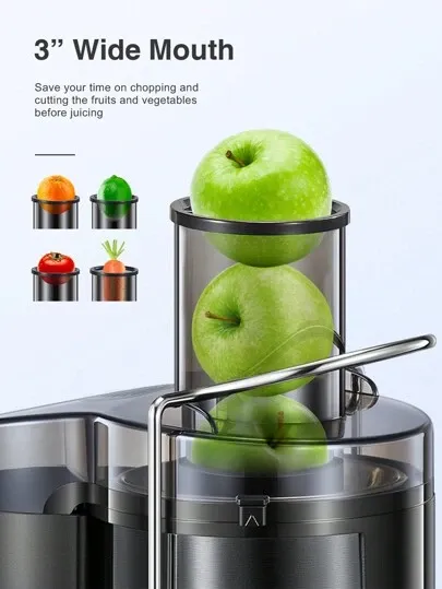 Juicer machine, 600w Juicer with Wide Chute