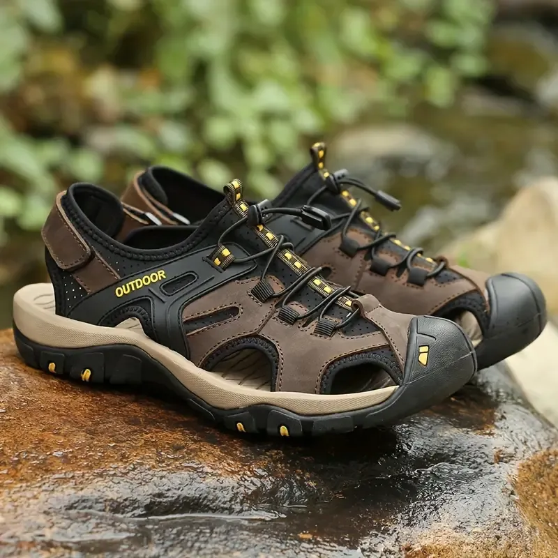 Mens Breathable Striped Sandals