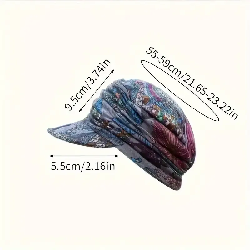 Vintage Flower Print Newsboy Hat