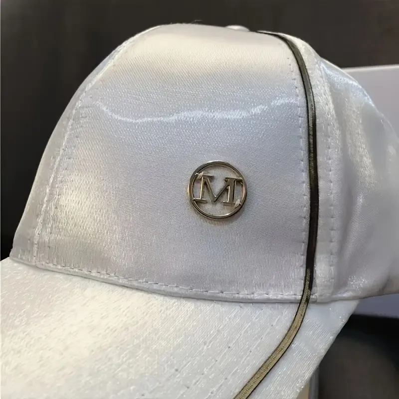 Hat female Korean casual all-match M standard mercerized baseball cap summer sun hat fashion satin cap