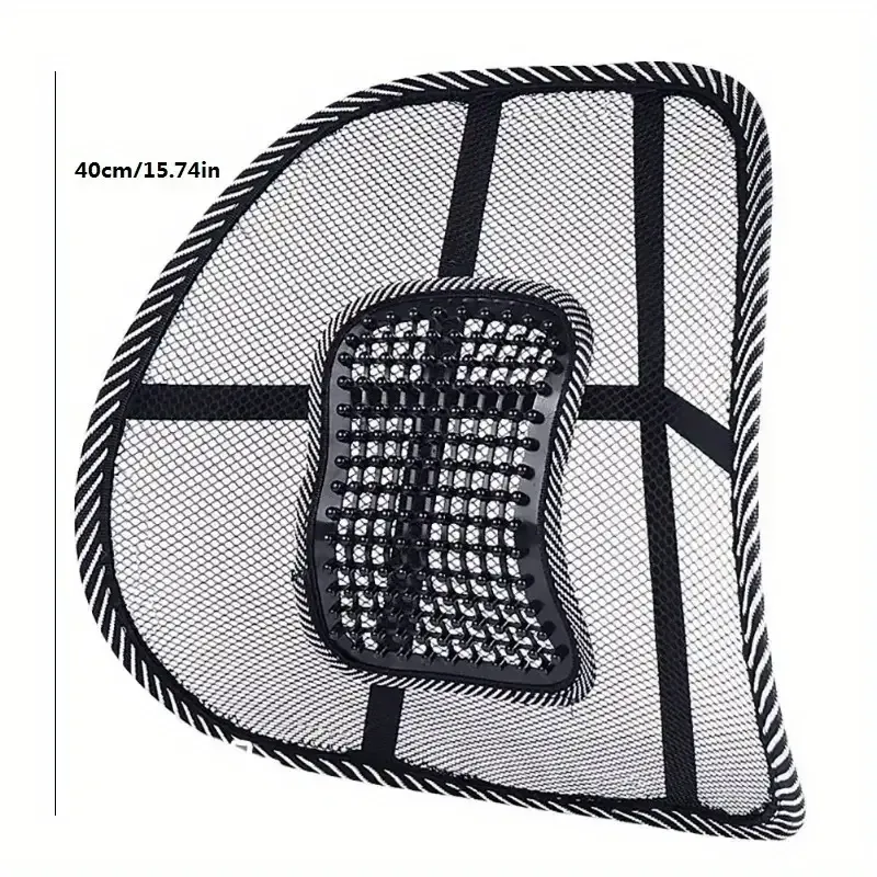 1pc Ice Silk Mesh Car Seat Back Cushion, Lumbar Waist Support, Relief Pad For Office And Home, Car Seat Pillow