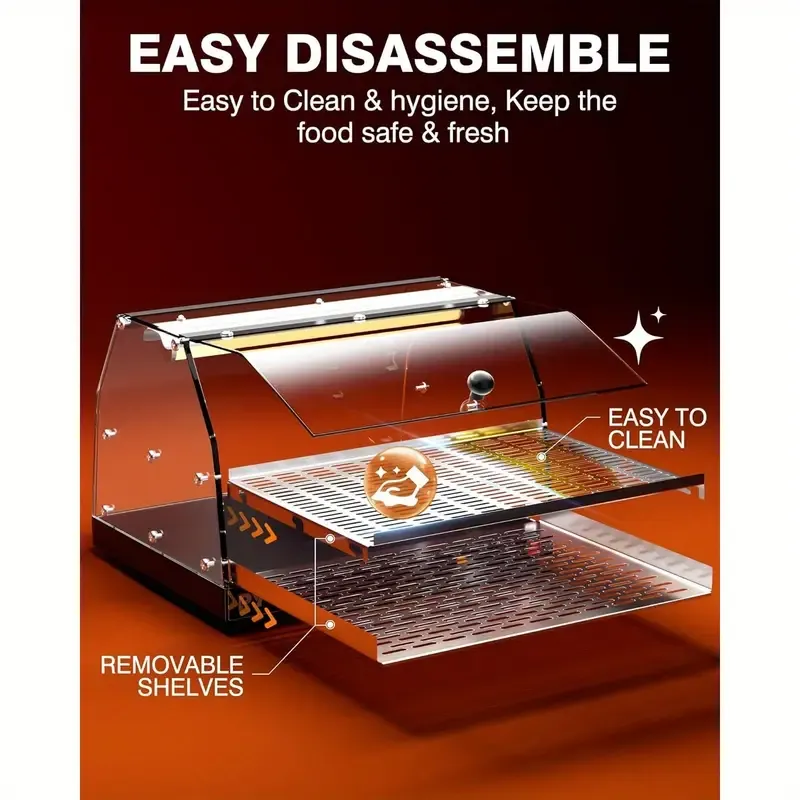 Commercial Countertop Pizza Warmer Display Case