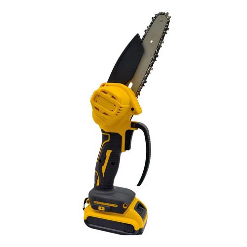 6-Inch Portable Cordless Chainsaw - High Power, Handheld Electric Saw for Outdoor Logging & Tree Cutting, Yellow (Battery & Charger Not Included)