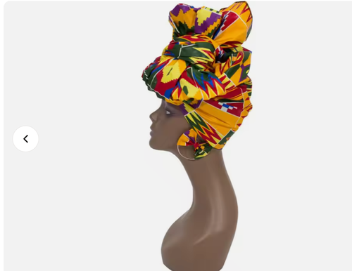 Ankara African Traditional Fabric Custom Ethnic Accessories Headwraps Women Head Covers Cotton Headband With Earrings
