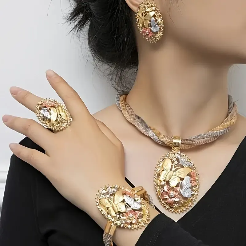 Chic Urban Fashion Jewelry Set for Women - Zinc Alloy, Perfect for Everyday & Celebrations