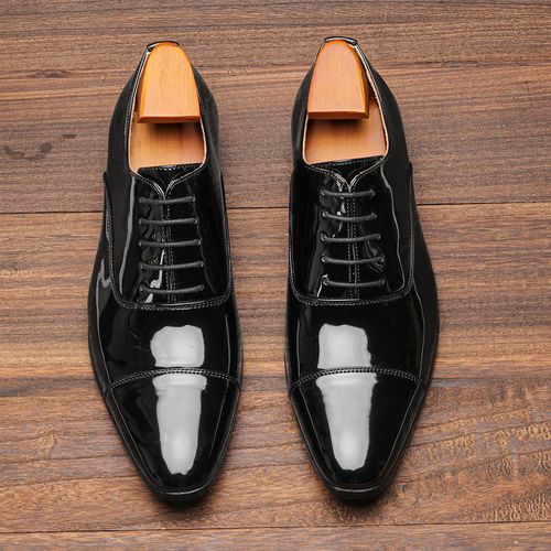 High-end pointed toe Oxford shoes for men, comfortable business shoes, classic British leather shoes, retro polished formal shoes