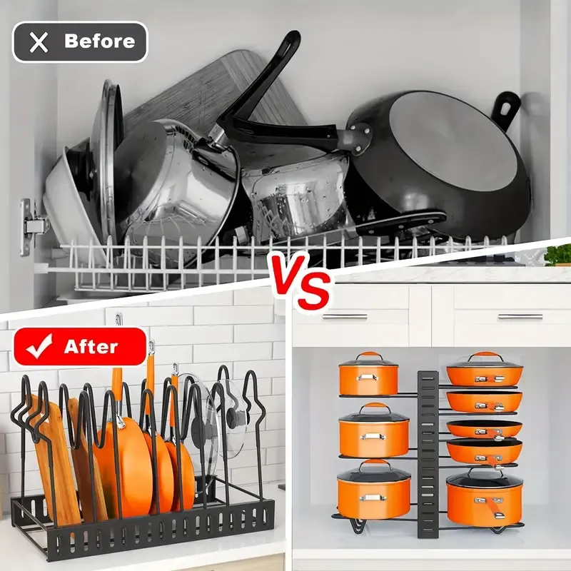 8-Tier Heavy Duty Pot Rack Organizer