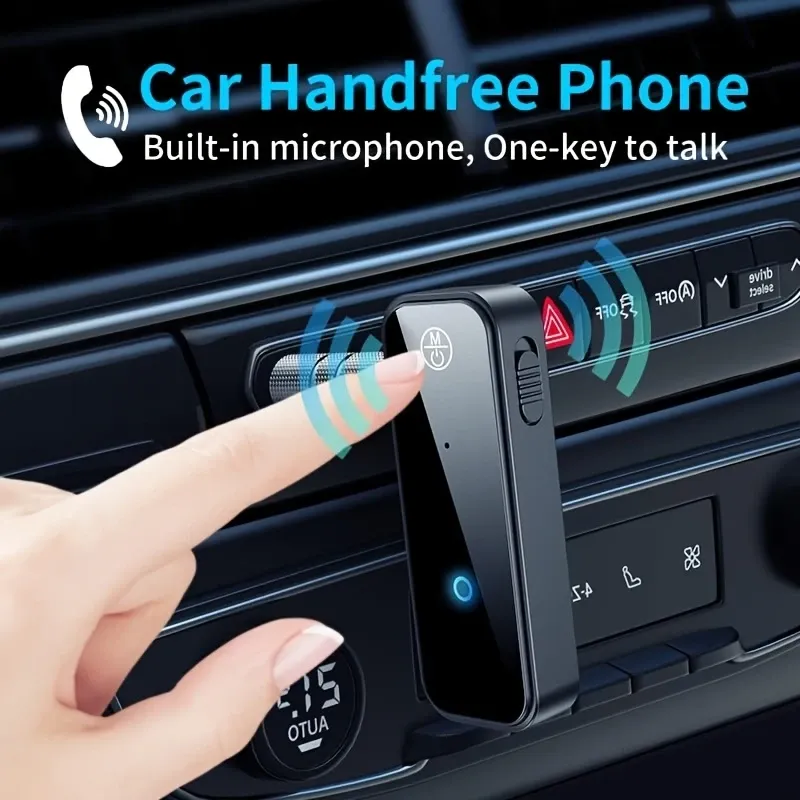 Connect to the car's AUX interface via Bluetooth to the car's audio system