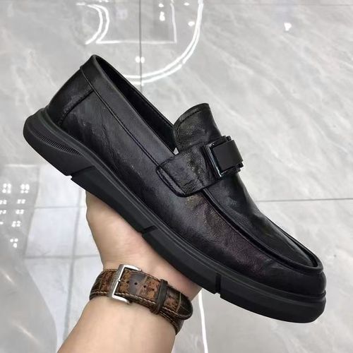 Men's 2025 New Style Leather Business Casual Shoes, Breathable British Style Loafers, Slip-on, Driving Moccasins