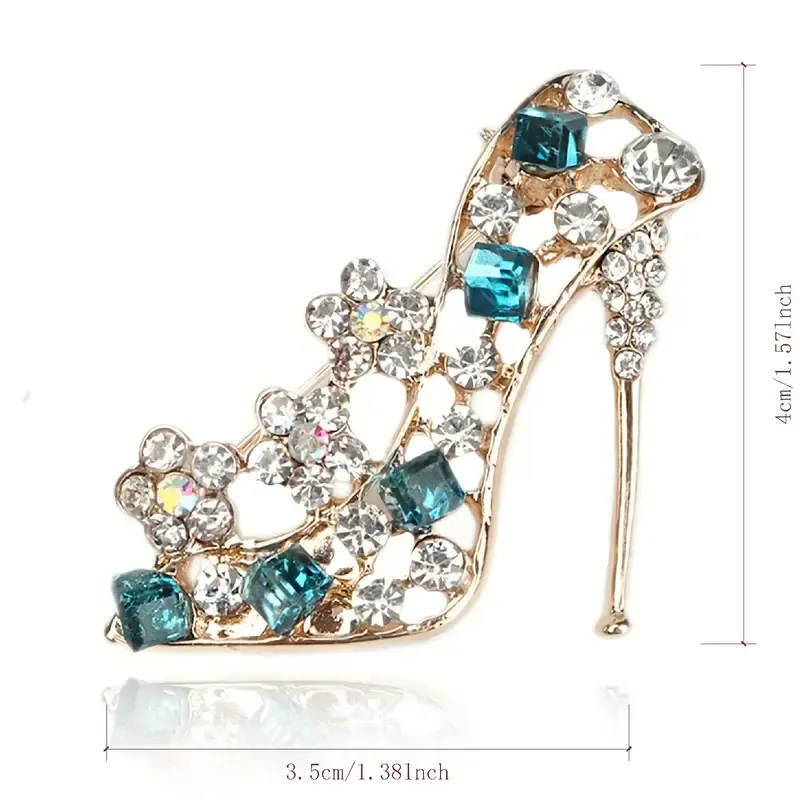 High Heels Shoes Shape Alloy Brooch Pin