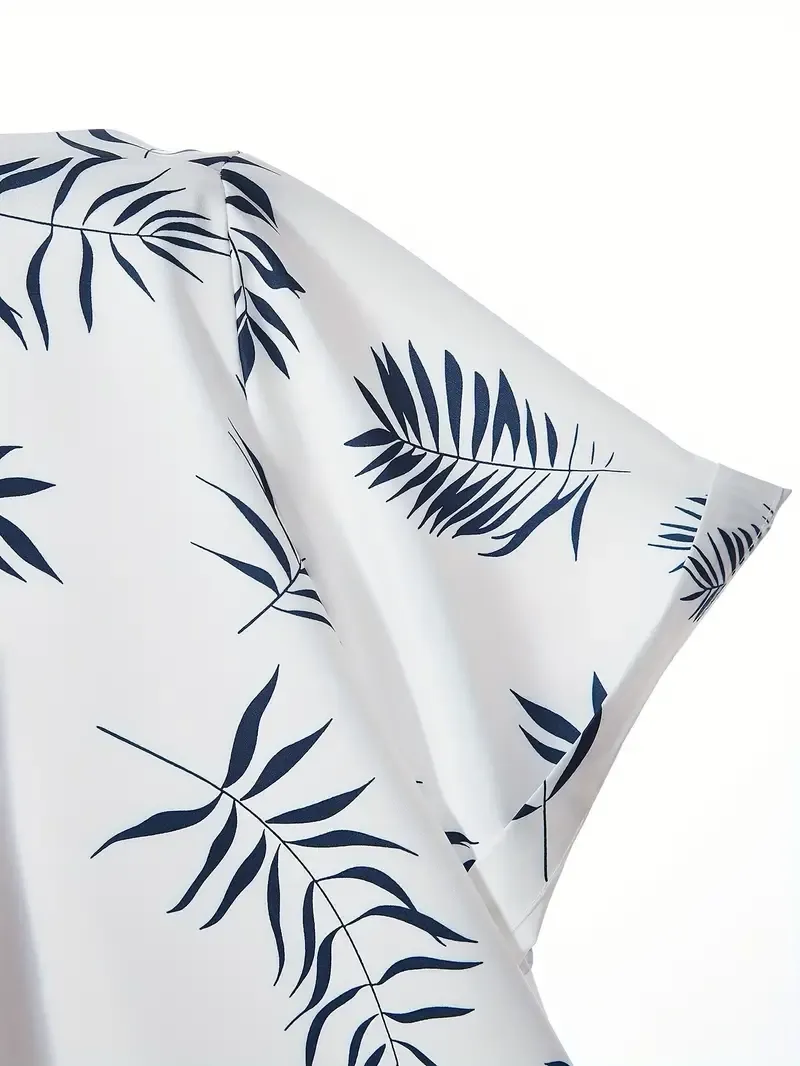 ropical Hawaiian Shirt & Shorts Set for Men