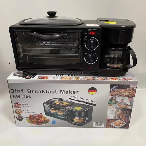 3-in-1 Multifunctional Home Breakfast Machine, Toaster, Mini Oven (European Standard 110V.220V)