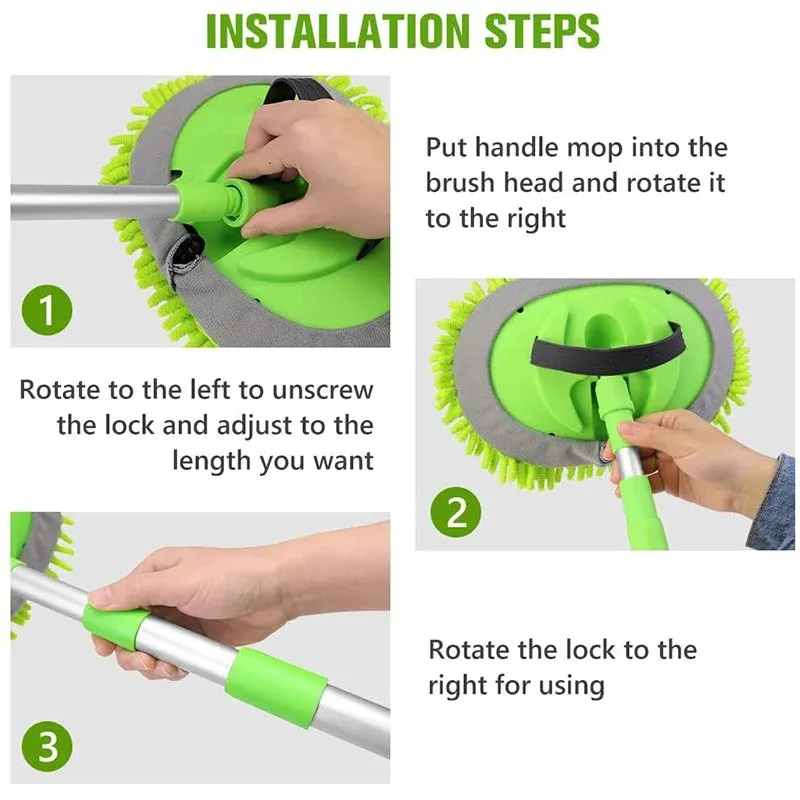 2 in 1 Car Cleaning Brush Mop