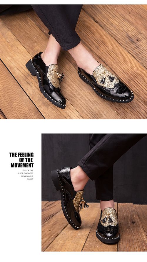 Brock Leather Shoes Men's Spring Autumn New British Style Fashionable Casual Footwear