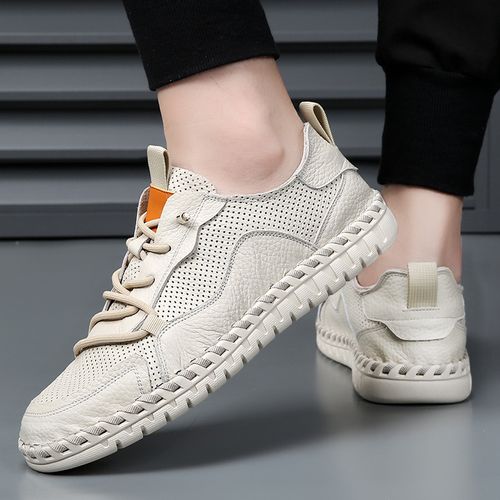 Soft-soled breathable casual shoes, trendy and versatile casual leather shoes, men's sneakers