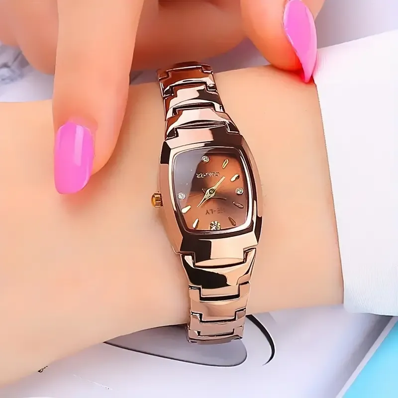 Square Rhinestone Quartz Watches Zinc Alloy Strap Zinc Alloy Pointer Zinc Alloy Dial Gifts For Women