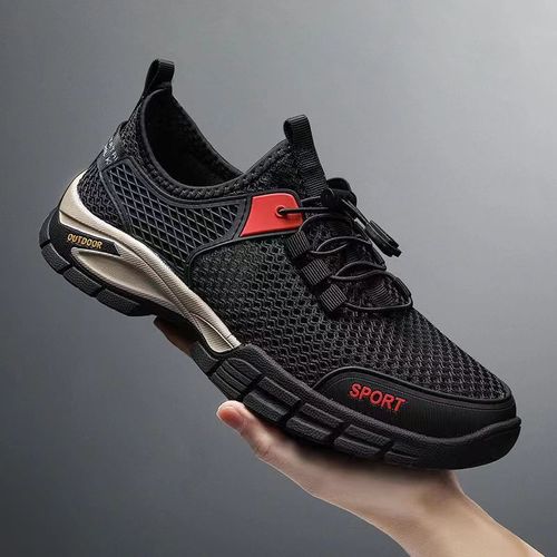 Summer mesh fabric men's outdoor travel shoes