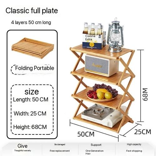 Outdoor items Camping shelving Retractable portable multi-function picnic folding multi-layer suspension  Hang the storage rack