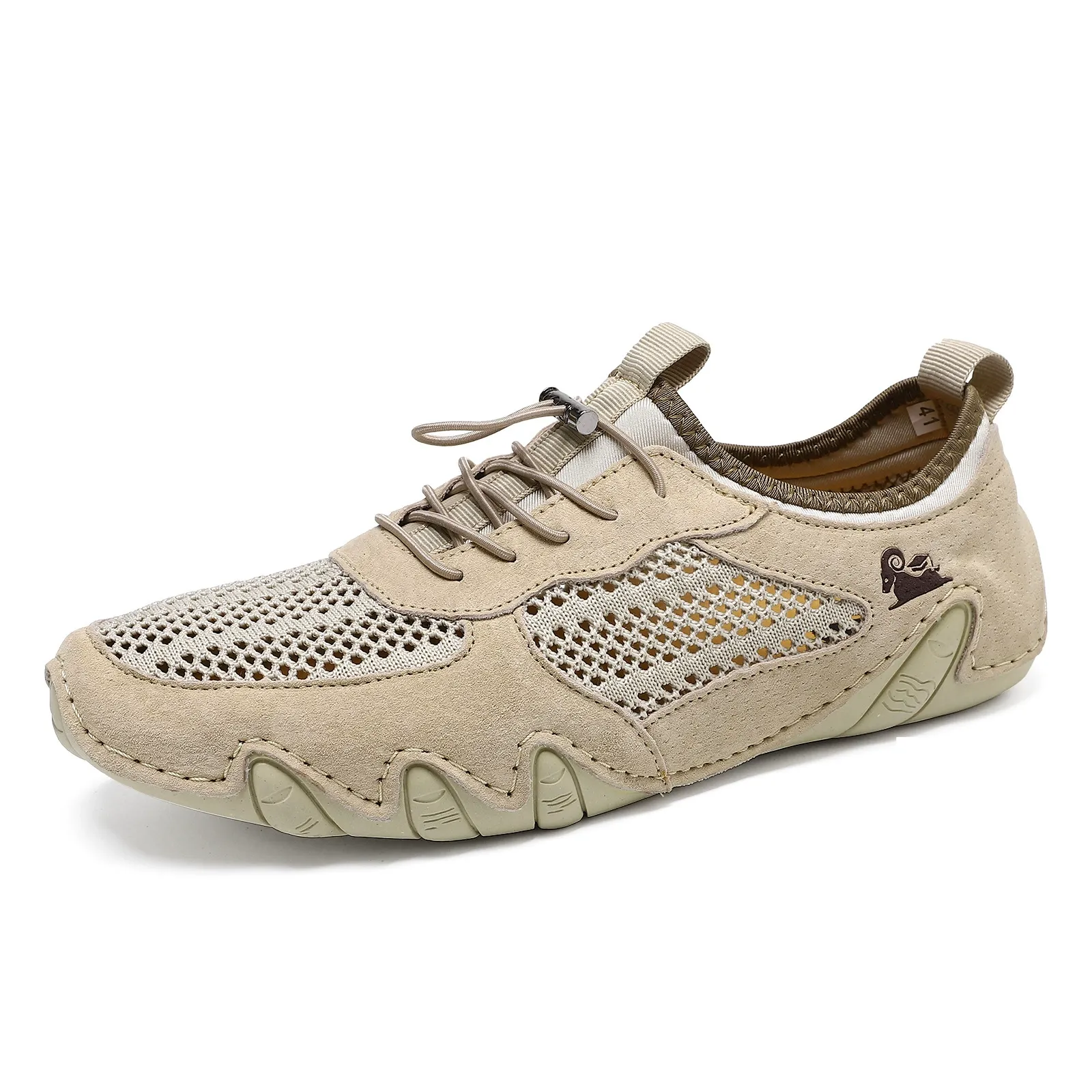 leather mesh shoes octopus men's shoes